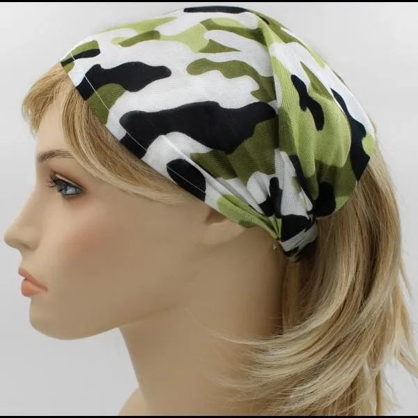 12 Camouflage Elastic Bandana-Headbands (97 cents each)