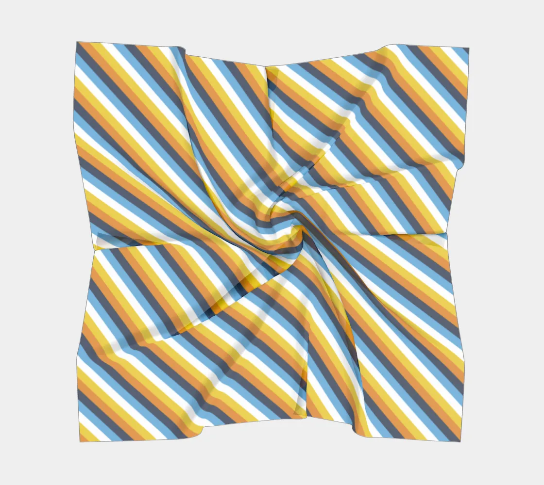 Aroace - V1 Striped  Square Scarf