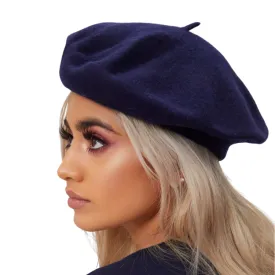 Avenel Of Melbourne Wool Beret - Navy