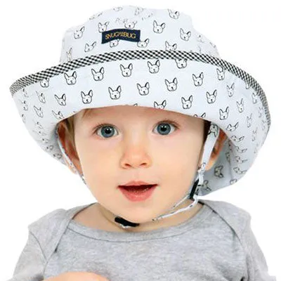 Baby Sun Hat, in 2 sizes, puppy park design