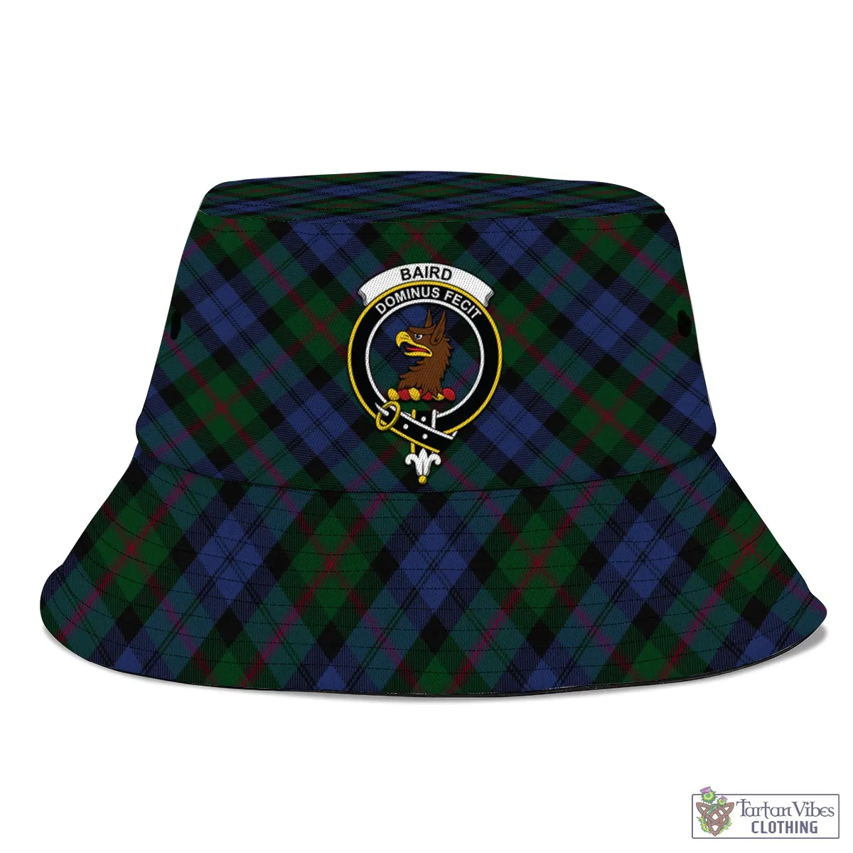 Baird Tartan Bucket Hat with Family Crest