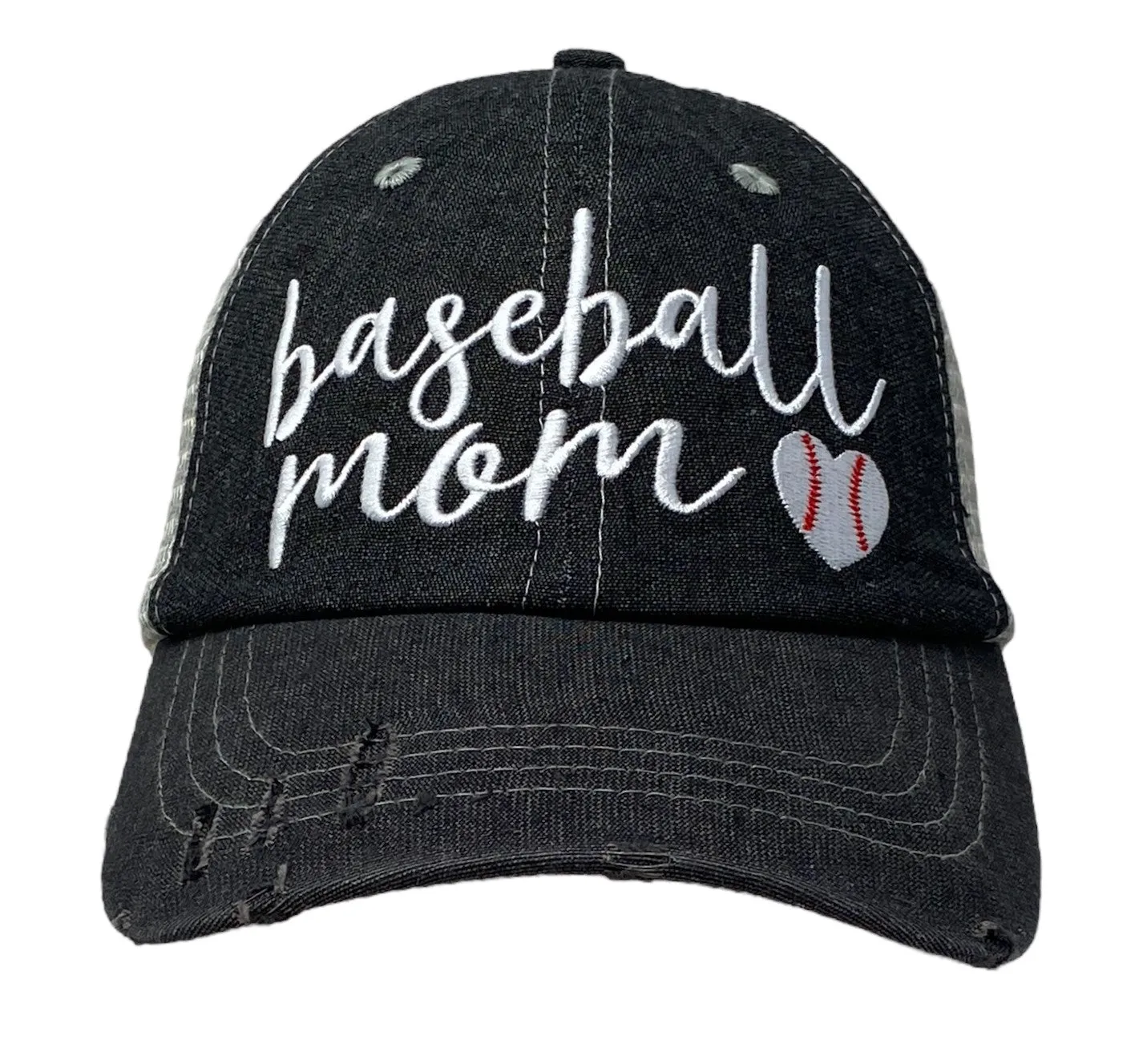 Baseball Mom Mesh Embroidered MESH Hat Trucker Hat Cap