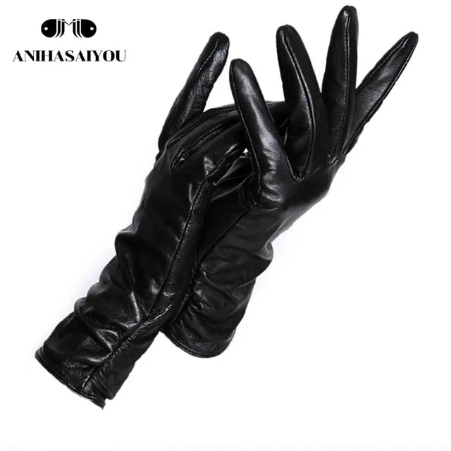 Best seller leather gloves women,Leather women's gloves,short women's leather gloves,sheepskin women's winter gloves -2081