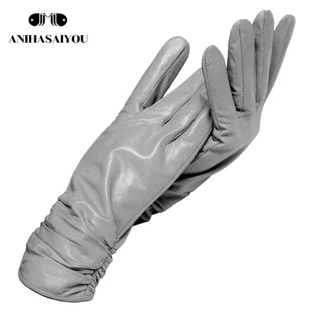 Best seller leather gloves women,Leather women's gloves,short women's leather gloves,sheepskin women's winter gloves -2081