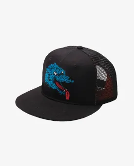 BOB Blue Wolf Mesh Trucker Hat - Black