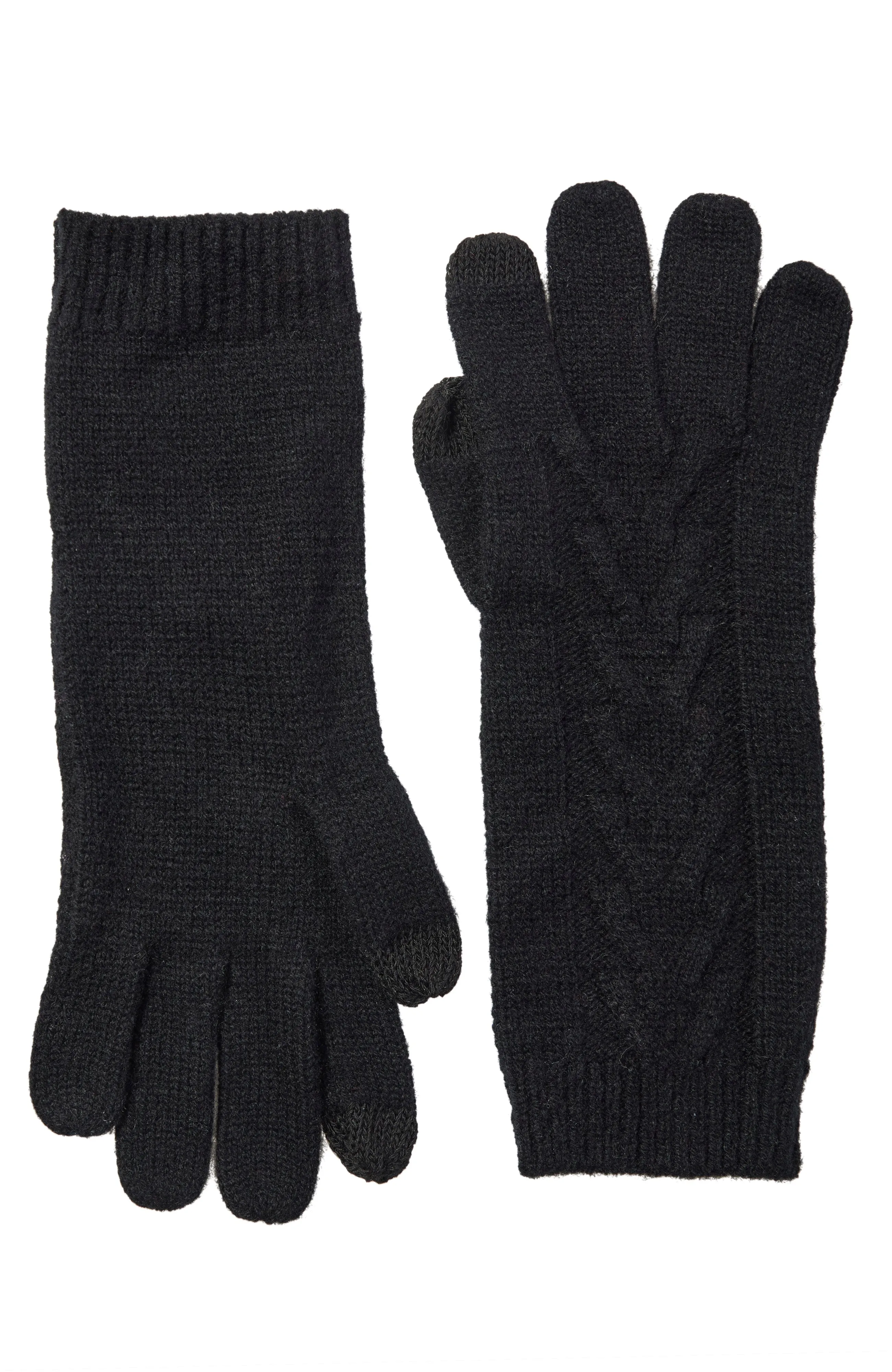 CASHMERE LATTICE KNIT GLOVE WITH TOUCH TECH