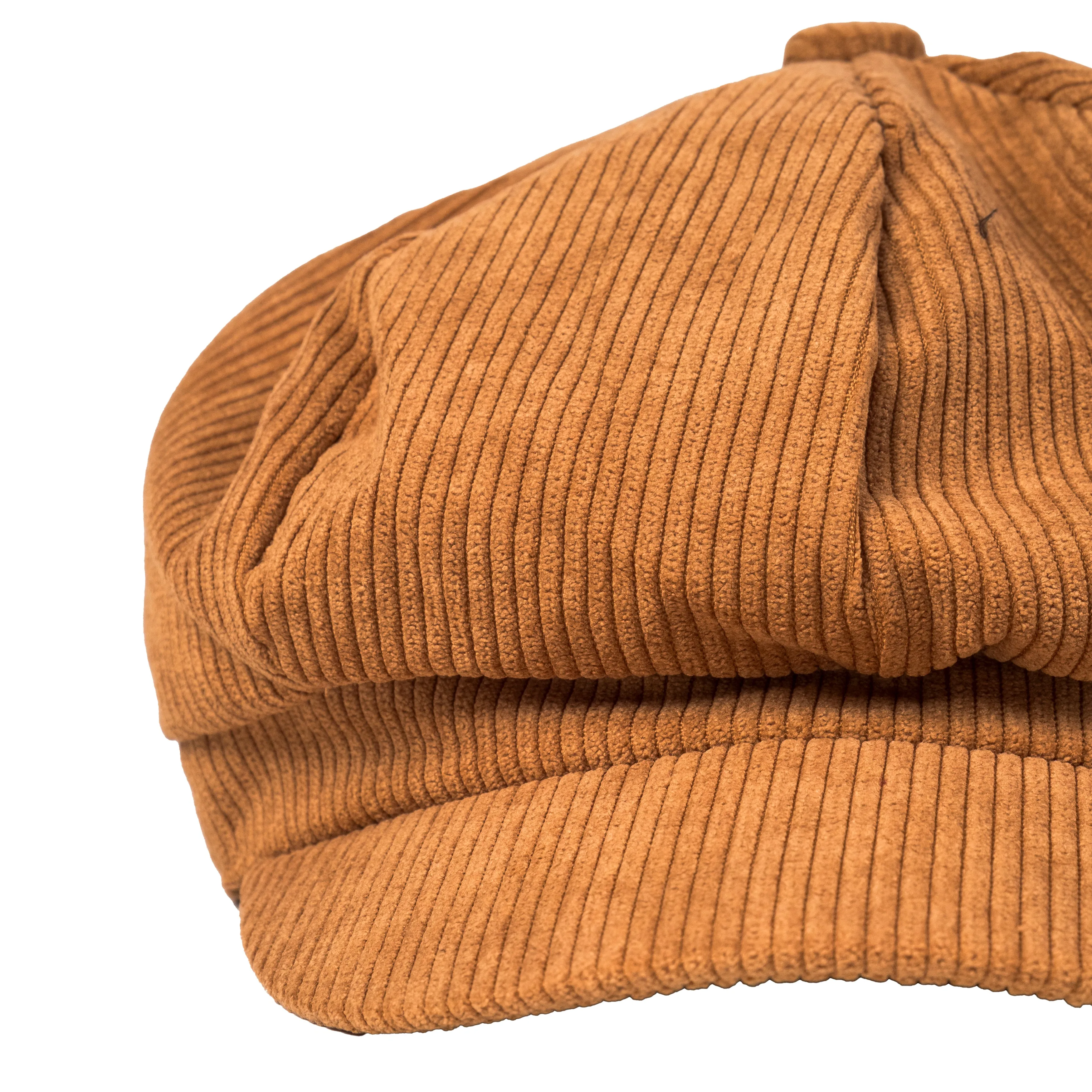 Chokore Corduroy Beret Cap (Brown)