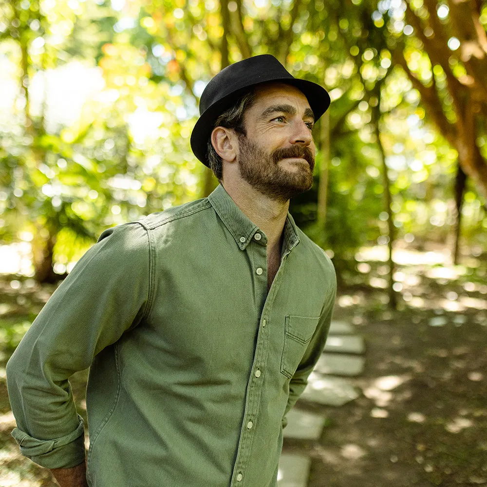 Cotton Trilby Hat - Black