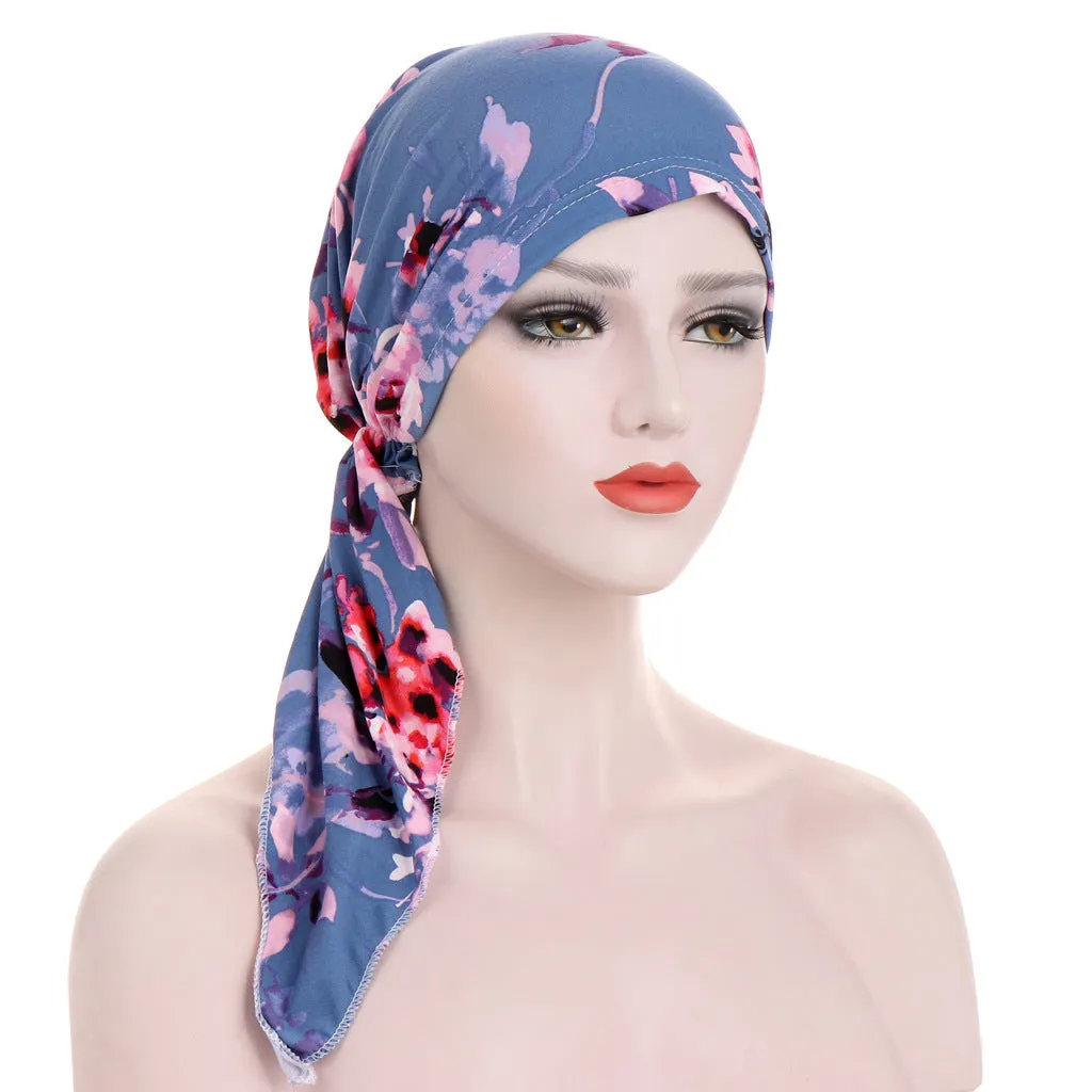 Curved Tail Turban Hat Flower