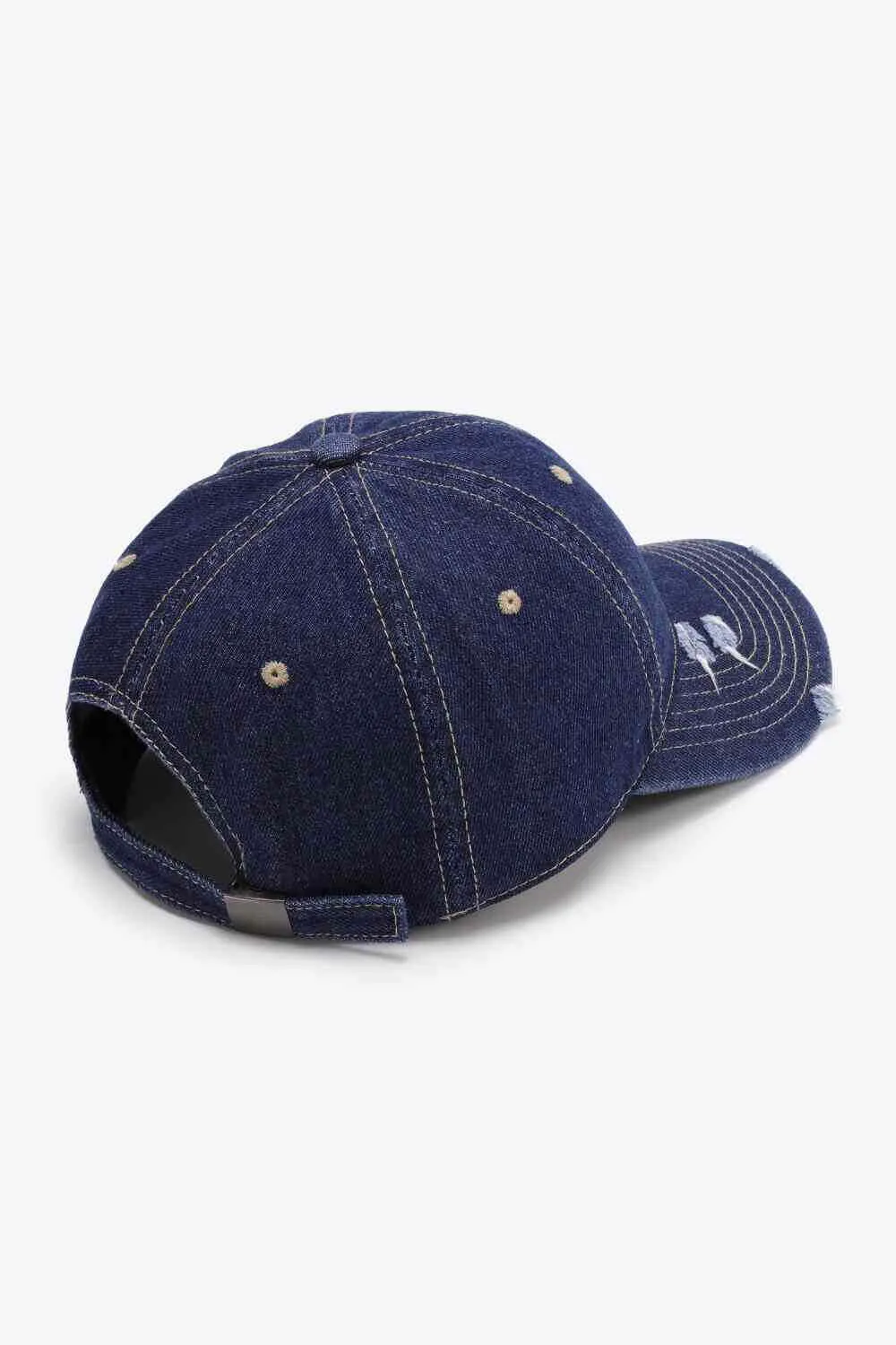 Distressed Cotton Baseball Cap - Adjustable Fit