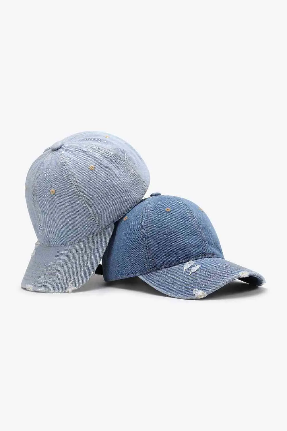 Distressed Cotton Baseball Cap - Adjustable Fit