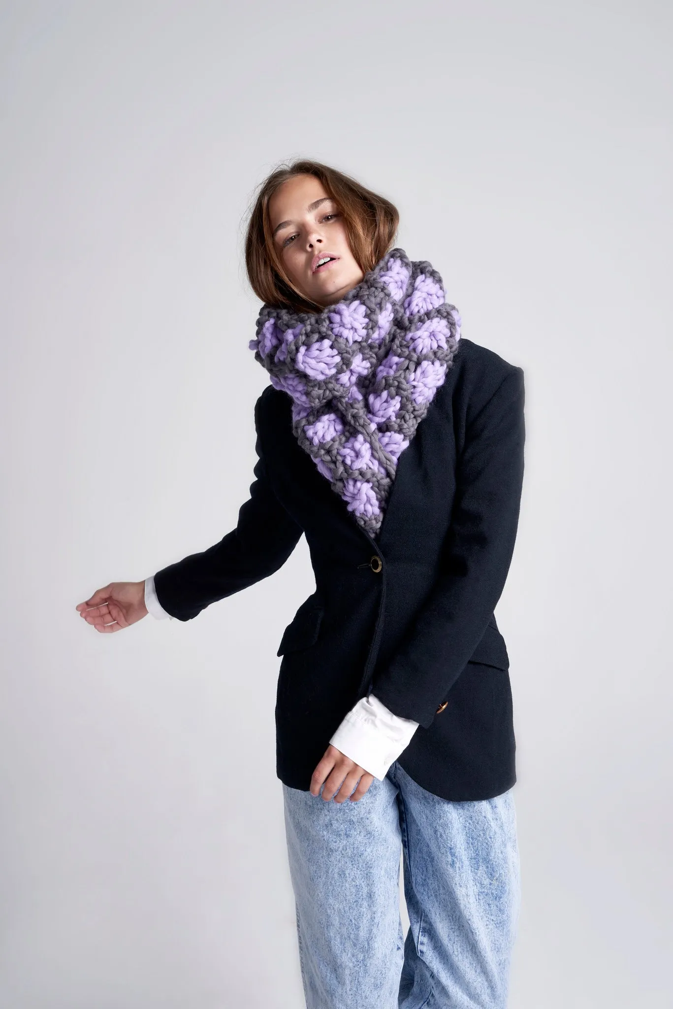 DIY Kit - Aster Flower Scarf - Merino No. 5