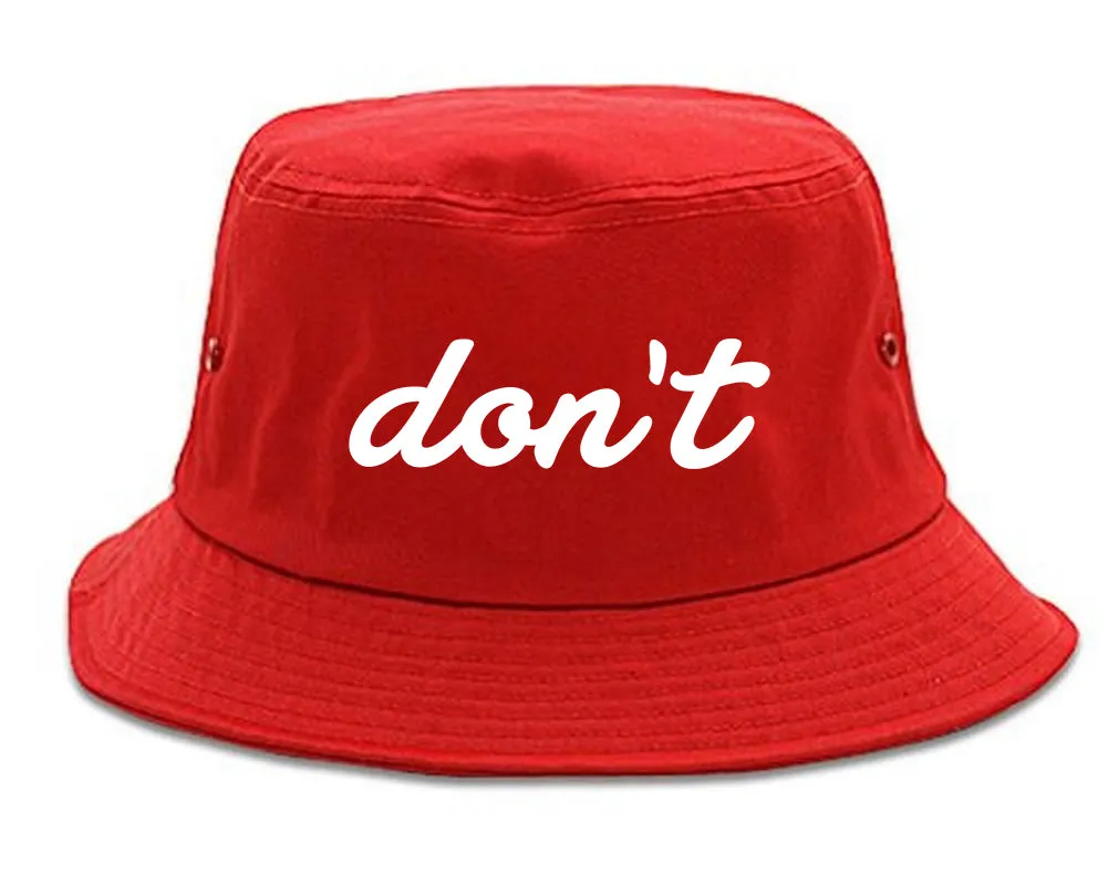 Dont Script Printed Mens Bucket Hat