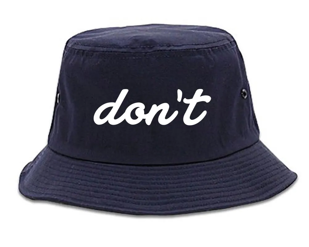 Dont Script Printed Mens Bucket Hat