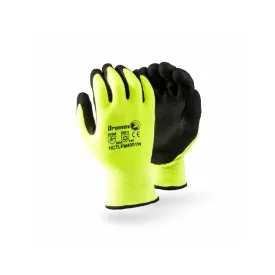 DROMEX HI-VIZ THERMAL GLOVES  SEAMLESS WINTER SIZE 9(120)