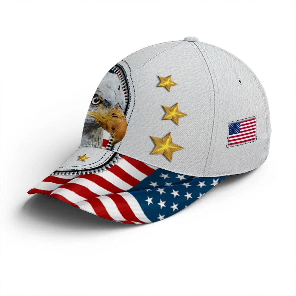 Eagle And US Flag Baseball Cap Coolspod