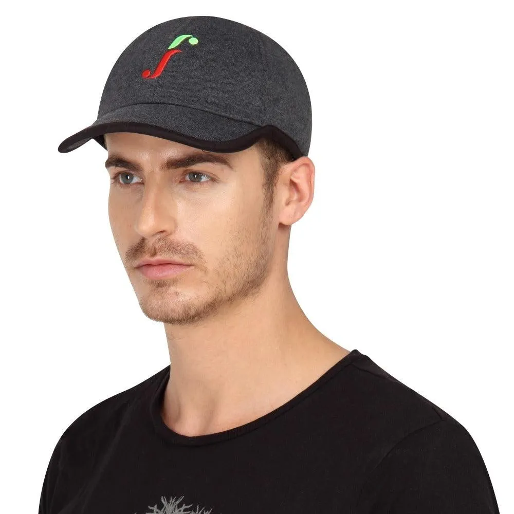 Fabseasons Plain Dark Grey Cotton Unisex Adjustable Size Summer Cap