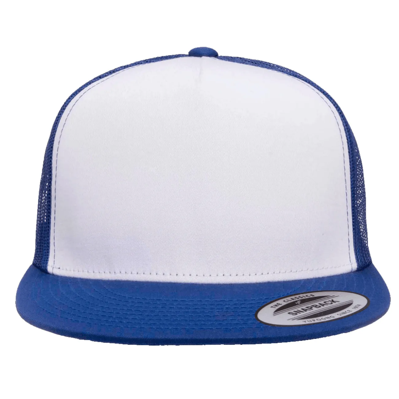 Flexfit Yupoong Classic White Front Panel Adjustable Trucker Cap