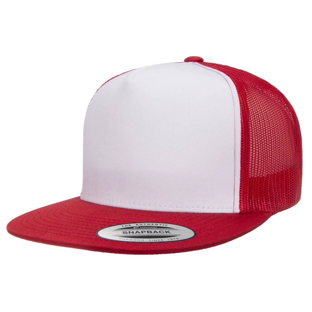 Flexfit Yupoong Classic White Front Panel Adjustable Trucker Cap