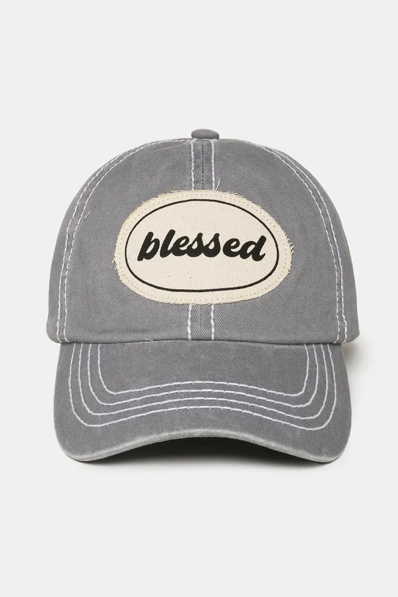 FWCAP653 - Blessed Canvas Patch Baseball Cap