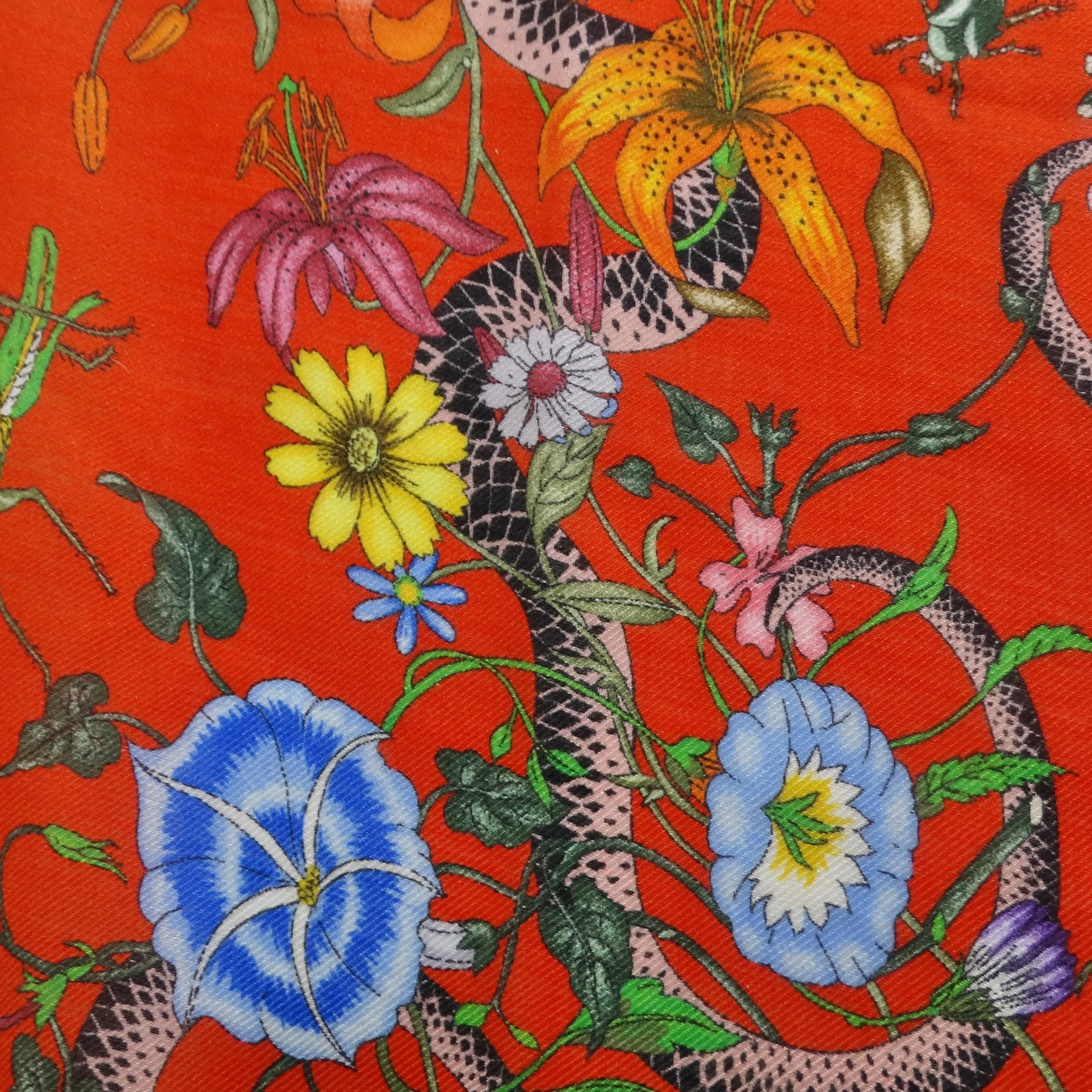 Gucci L'aveugle Par Amour Flora Snake Scarf