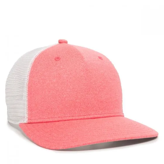 Heathered 5 Panel Mesh Back Cap