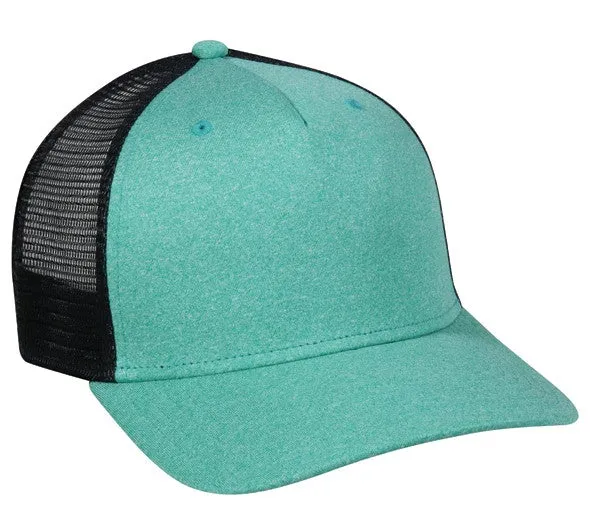 Heathered 5 Panel Mesh Back Cap