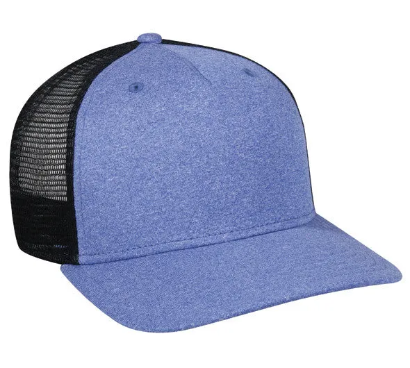 Heathered 5 Panel Mesh Back Cap