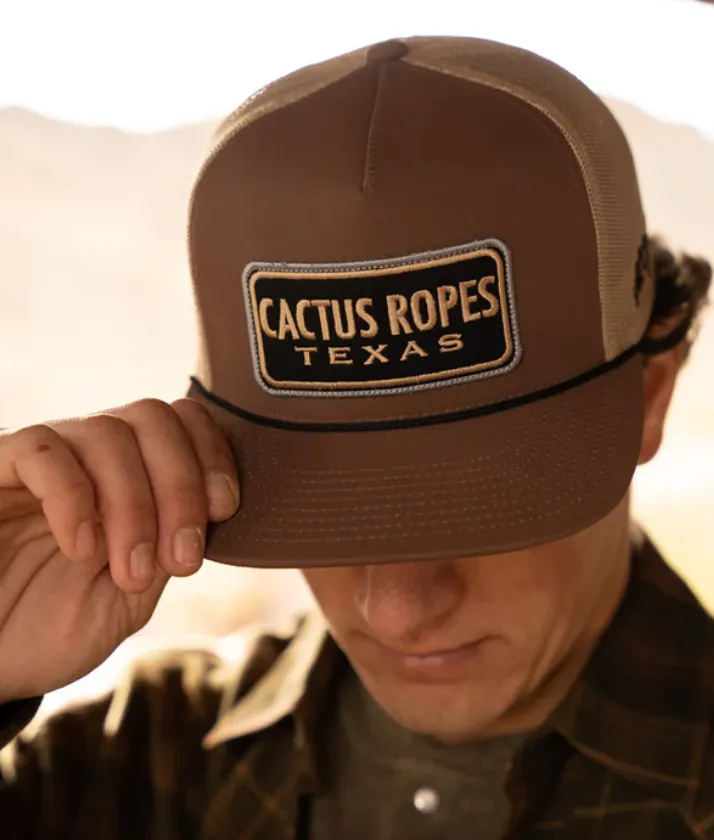 Hooey Cactus Ropes Brown & Tan Trucker Snapback Hat CR094