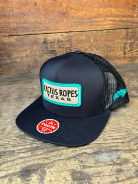 Hooey Youth Cactus Ropes Black Trucker Snapback Hat CR063-Y