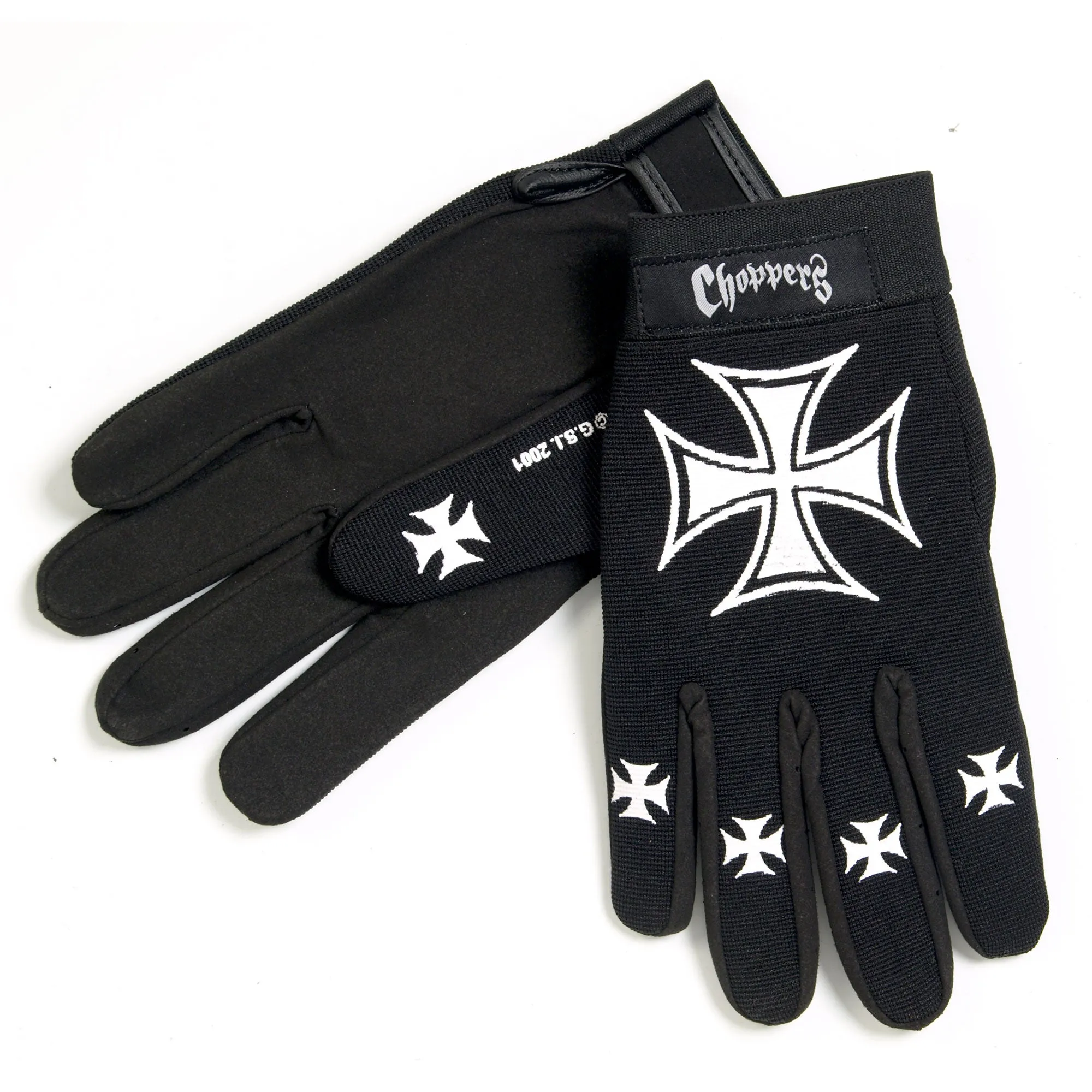 Hot Leathers GVM2001 Iron Crosses Choppers Mechanics Gloves