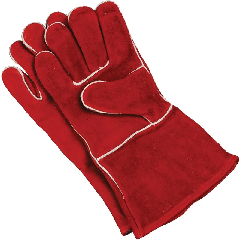 Imperial KK0159 Fireplace Gloves, Cowhide Leather Lining, Cowhide Leather, Red :PR: QUANTITY: 1