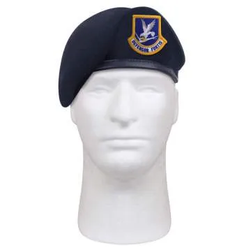 Inspection Ready Beret With USAF Flash - Midnight Navy Blue