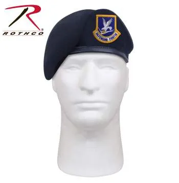 Inspection Ready Beret With USAF Flash - Midnight Navy Blue