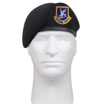 Inspection Ready Beret With USAF Flash - Midnight Navy Blue