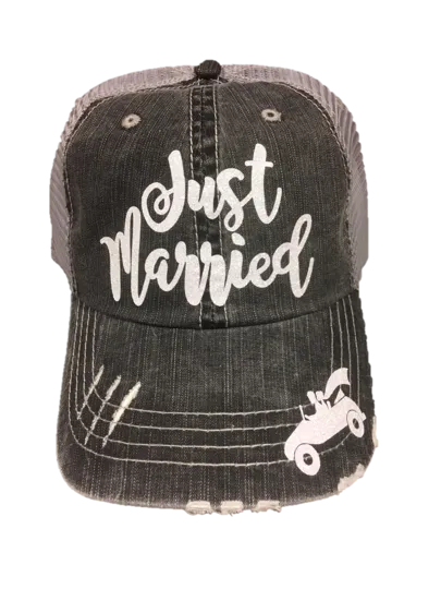 Just Married Trucker Cap CFW006