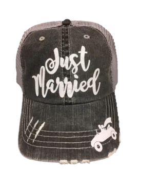 Just Married Trucker Cap CFW006