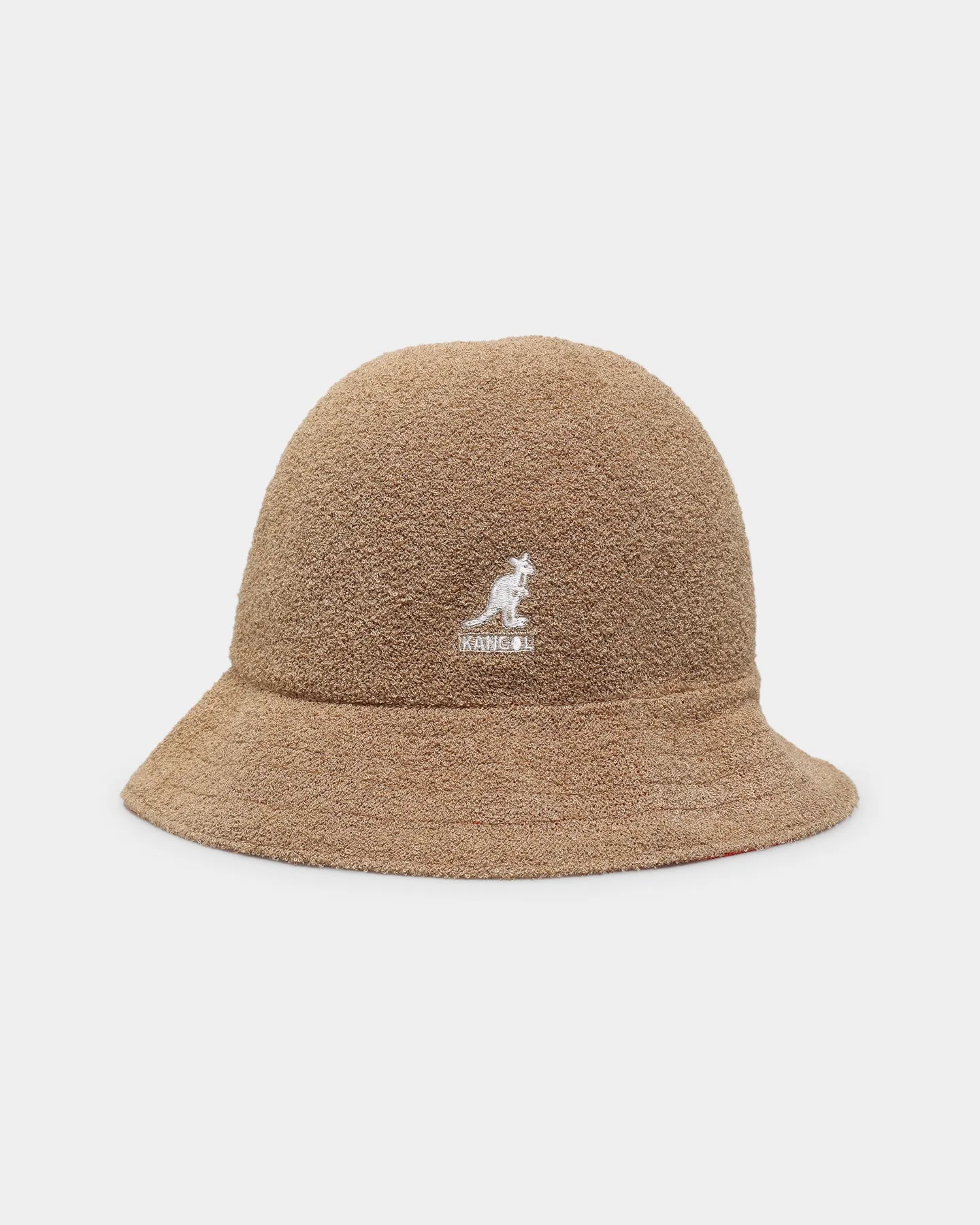 Kangol Flip It Reverse Casual Bucket Hat Oat/Cherry Glow