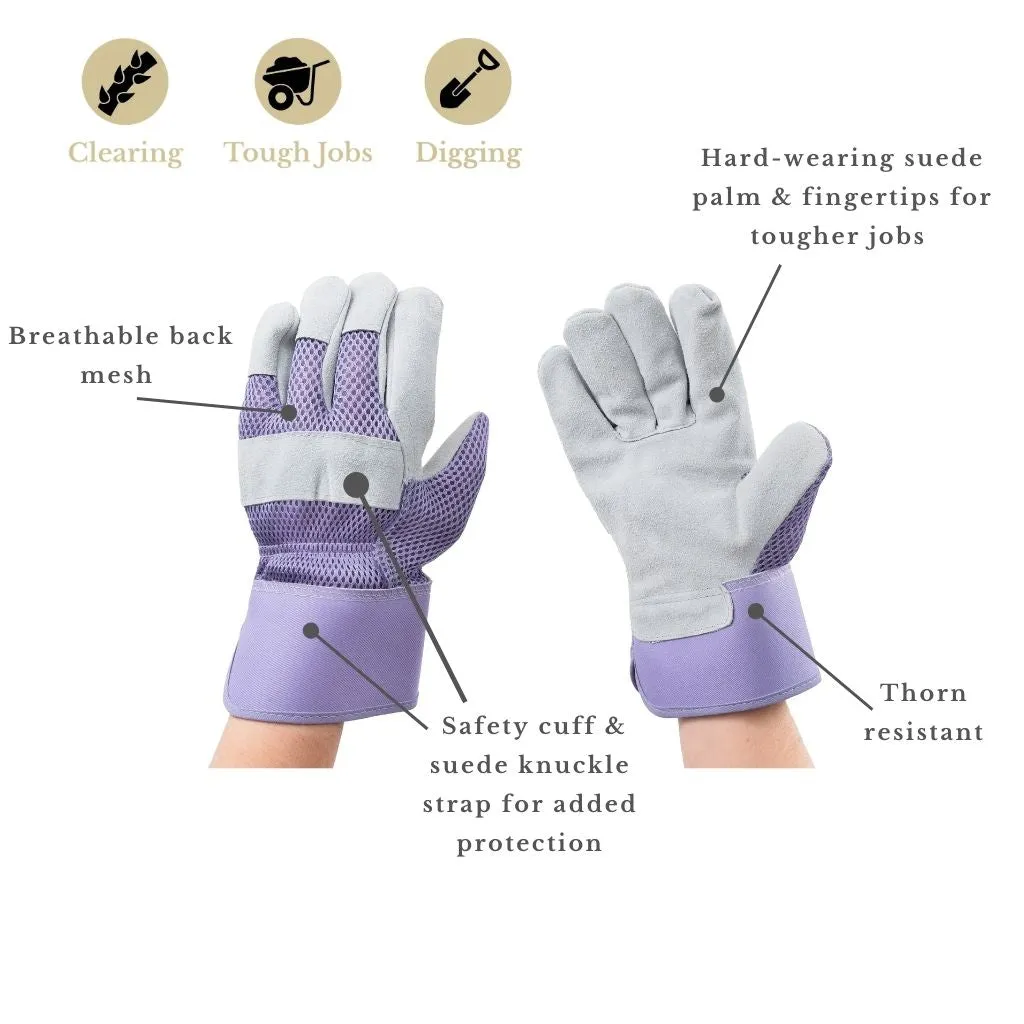 Kent & Stowe Ladies Purple Rigger Gloves