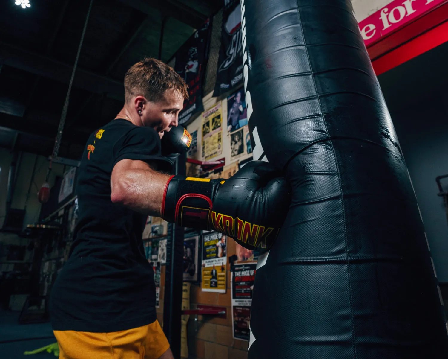 KRONK Boxing Gym Leather Bag Gloves