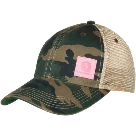 Legacy Seminole Logo/Seminoles Pink Patch Adjustable Women's Trucker Cap - Camo