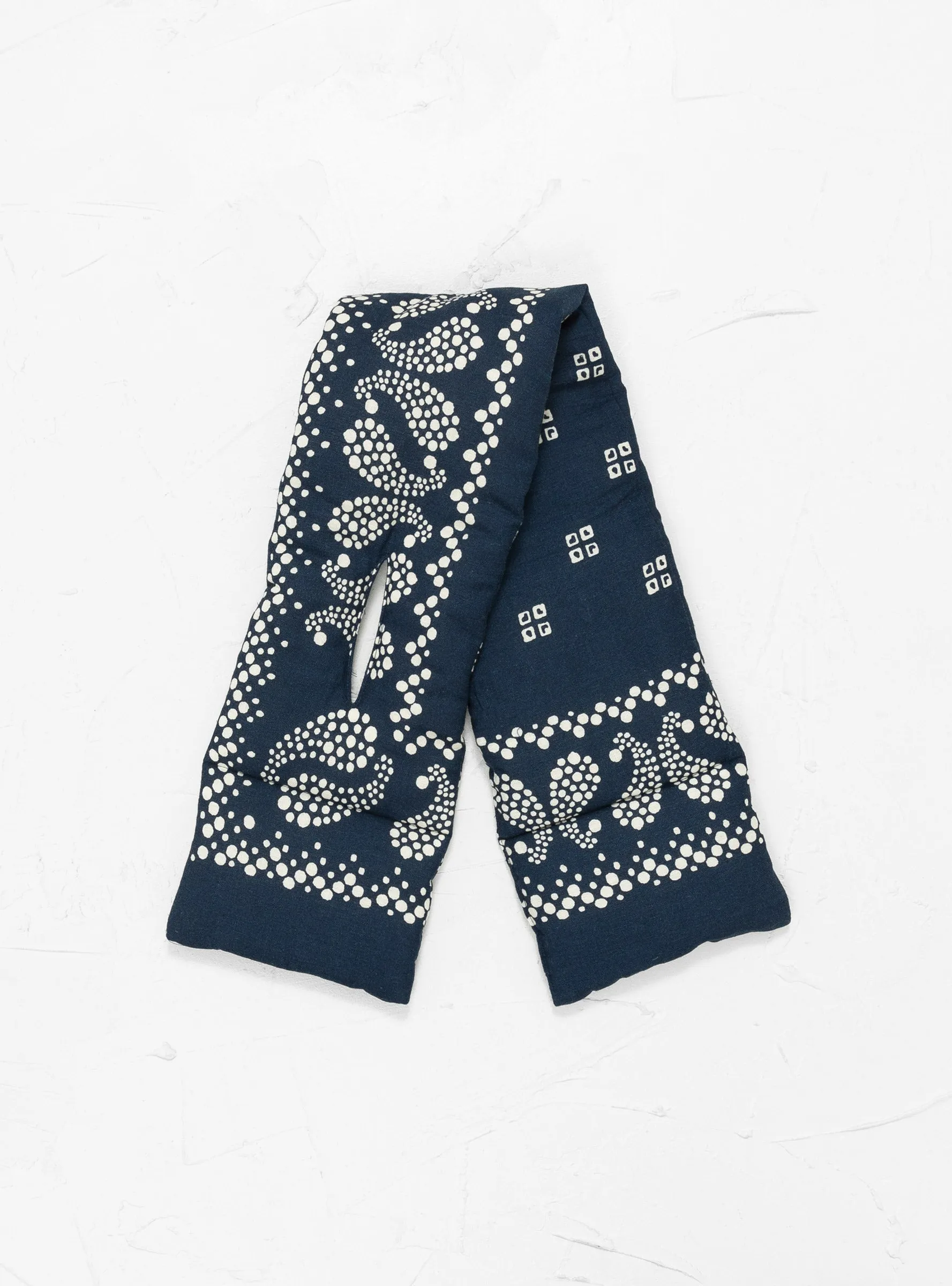 Linen Rayon Bandana Kesa Scarf Navy