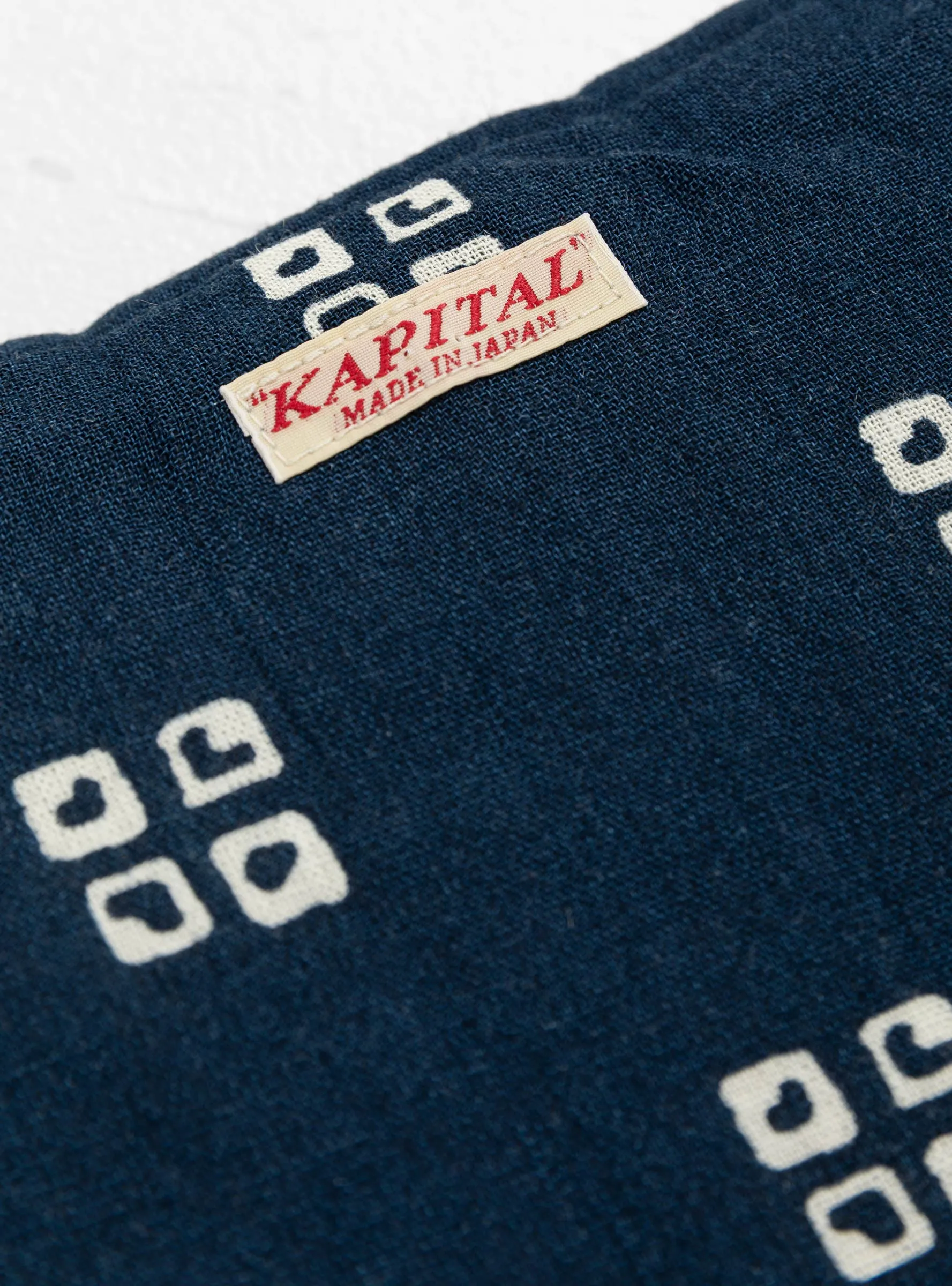 Linen Rayon Bandana Kesa Scarf Navy