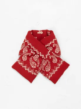 Linen Rayon Bandana Kesa Scarf Red