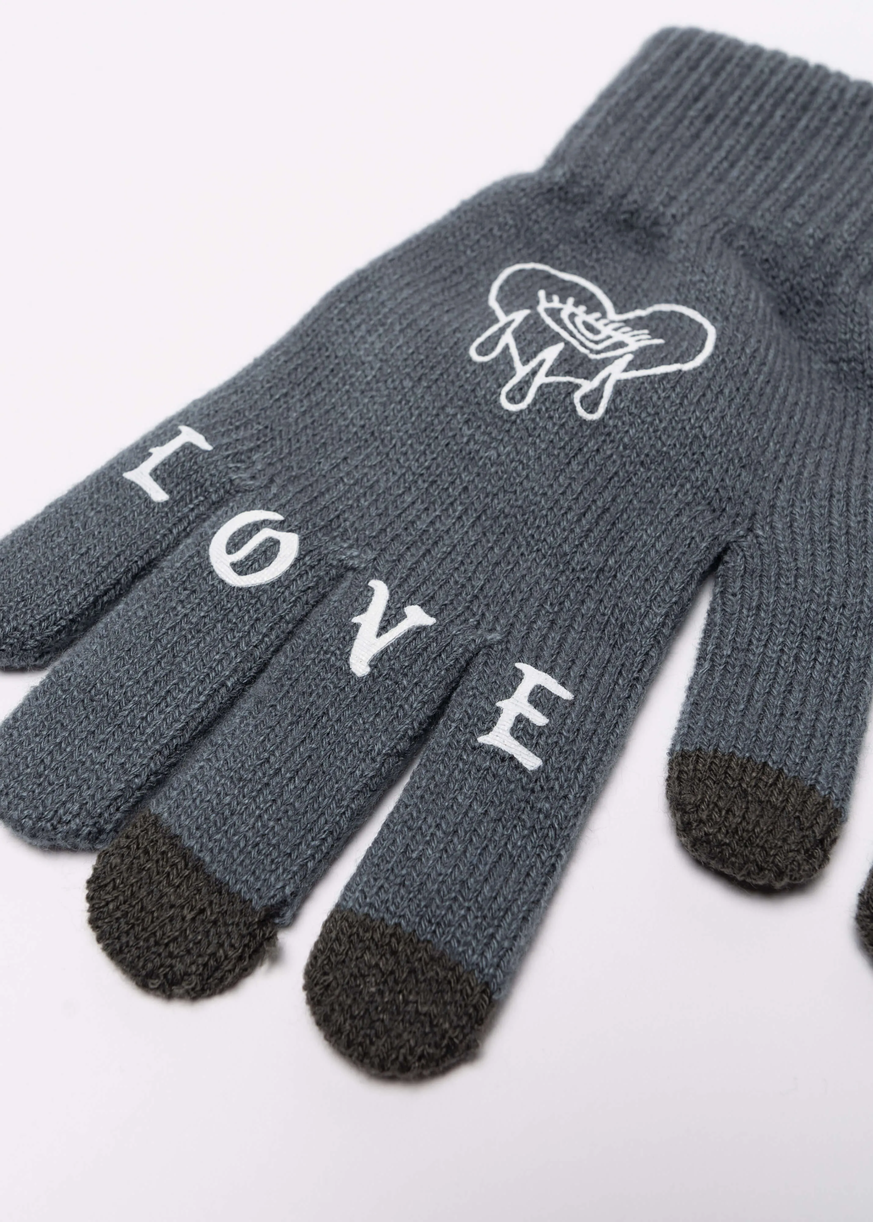 Love Hate Tattoo Gloves – Charcoal Grey