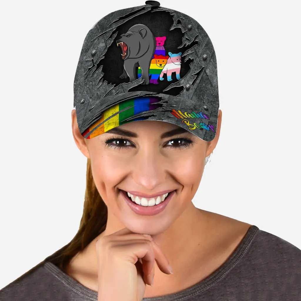 Mama Bear Baseball Cap Hat Lgbt Support Cap With Printed Vent Holes Lgbt Cap Hat