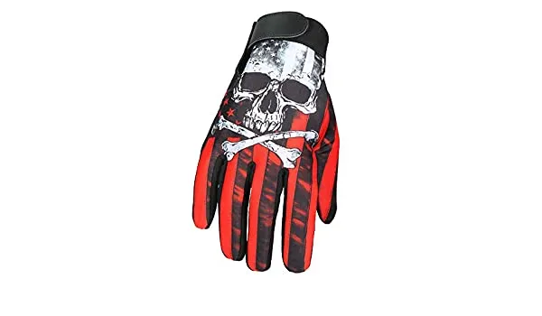 MECHANIC GLOVES FLAG SKULL