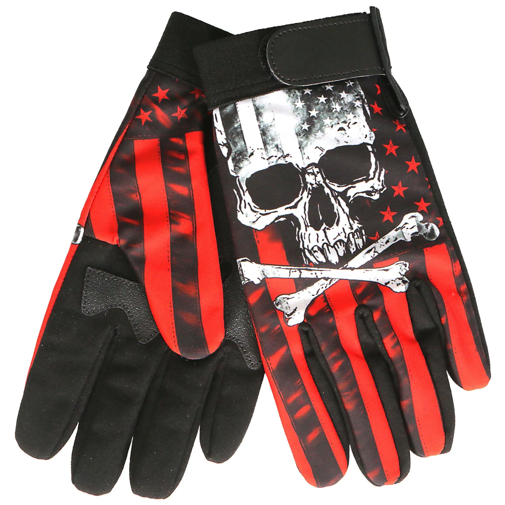 MECHANIC GLOVES FLAG SKULL