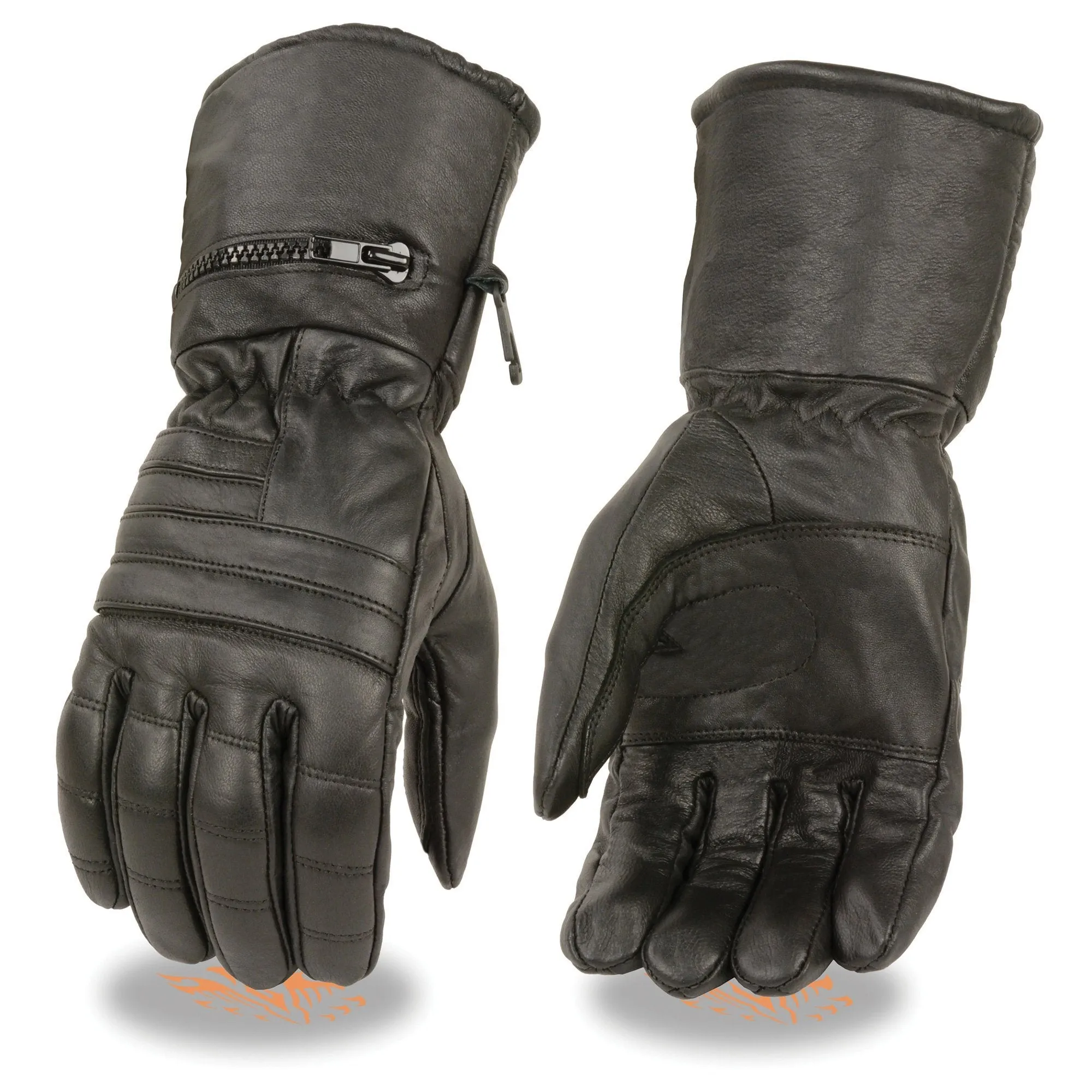 Milwaukee Leather-SH230-Men's Leather Gauntlet Gloves with  Rain Mitton