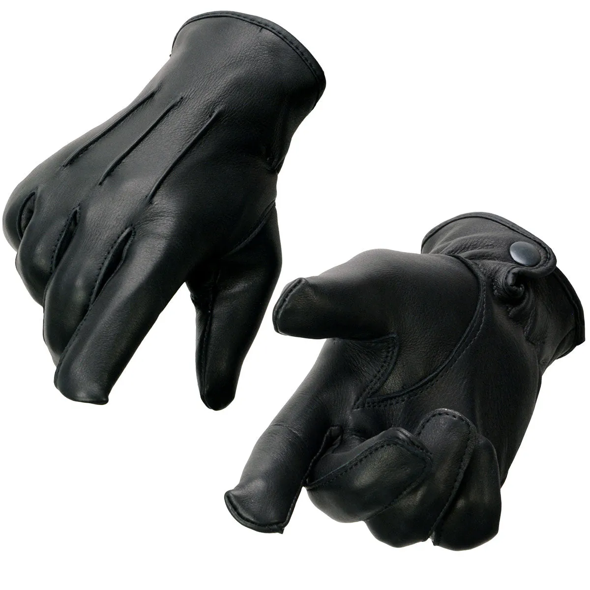 Milwaukee Leather SH875 Men's Black Thermal Lined Deerskin Motorcycle